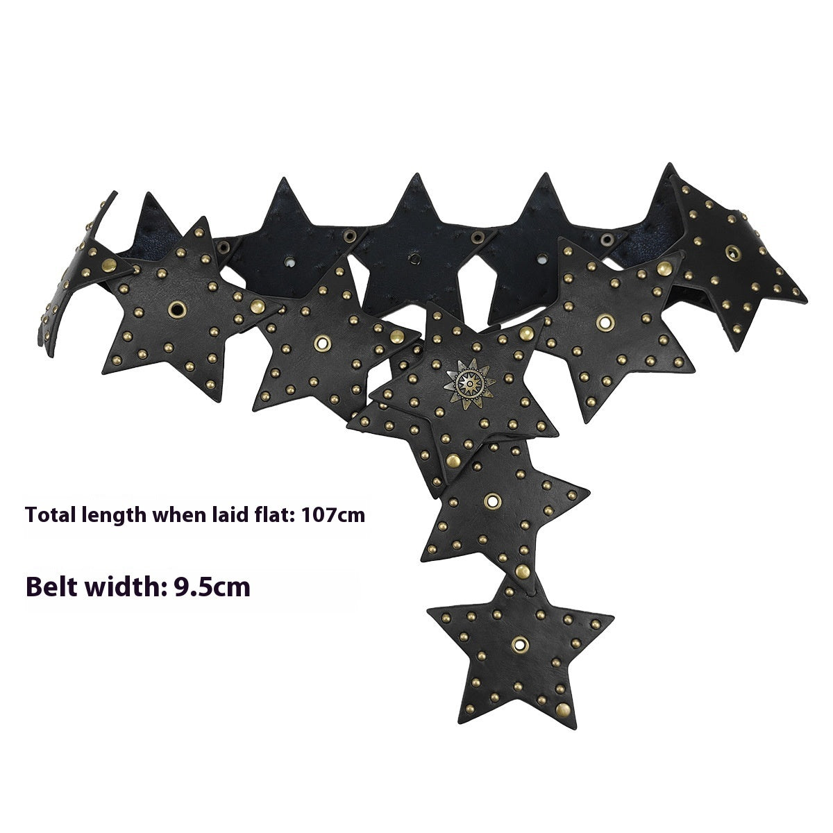 Exaggerated Waist Seal Five-pointed Star Patchwork Retro Street Women