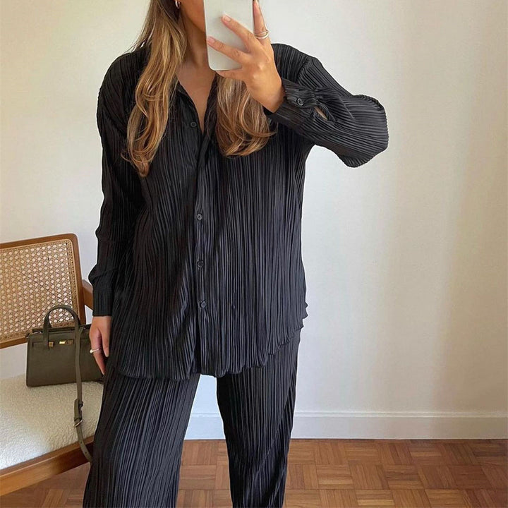 Shirt & Straight Leg Trousers Set