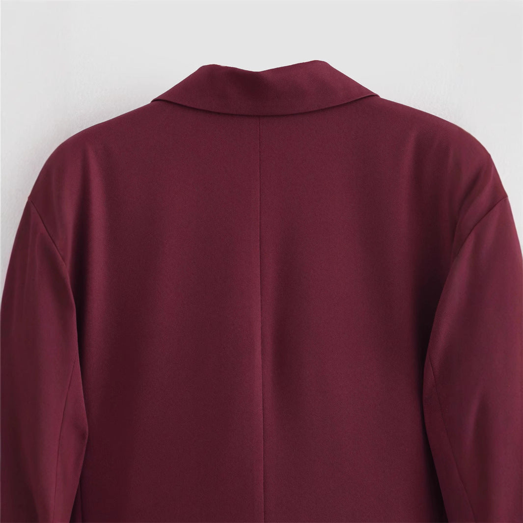 Refined Edge Loose Fit Lapel Suit Jacket