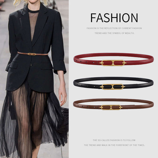 All-match Suit Waist-tight Dress Decoration Geometric Belt