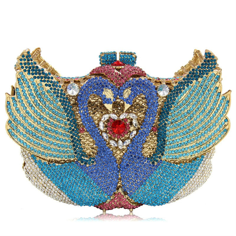 Swan Studded Diamond Dinner Bag