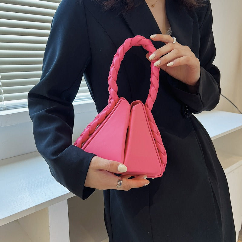 Geometric Twisted Handle Bag