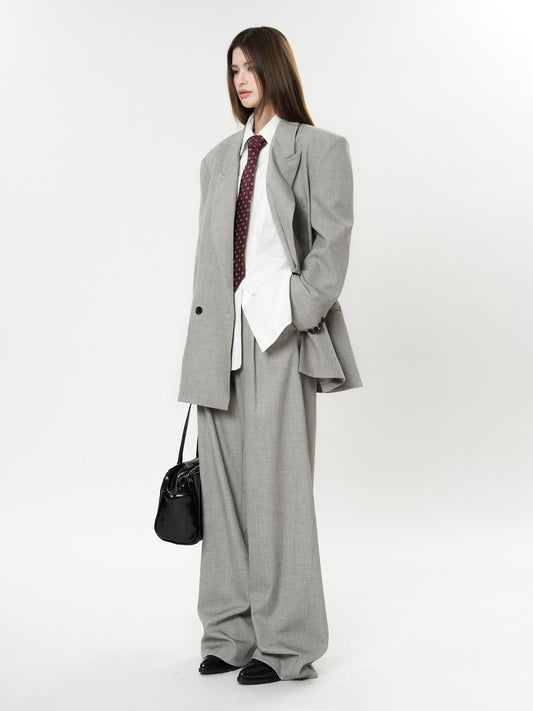 Profile Suit Pants Vertical And Smooth Casual Straight Trousers