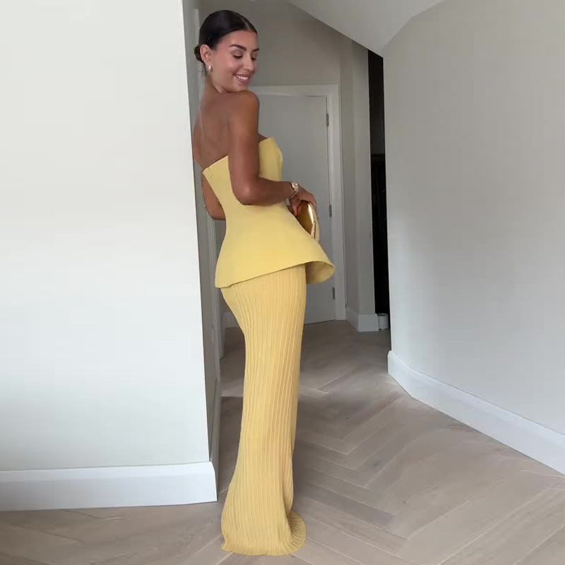 Elegant High-Waist Skirt Set