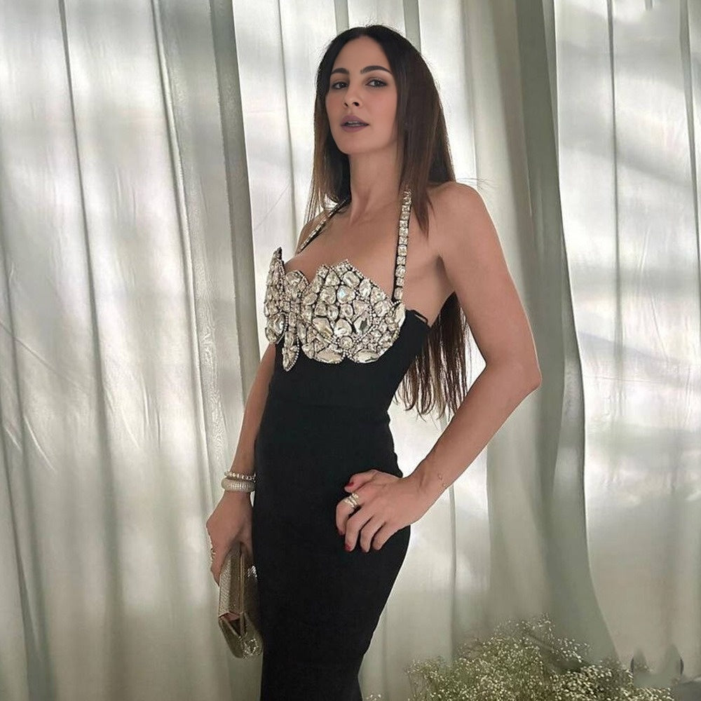 Luxury Beaded Evening Dress