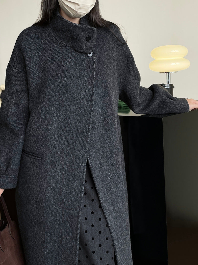Winter Luxe Double-Sided Wool Coat with Belt