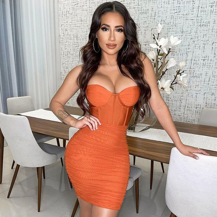 Chic Sleeveless Mesh Dress