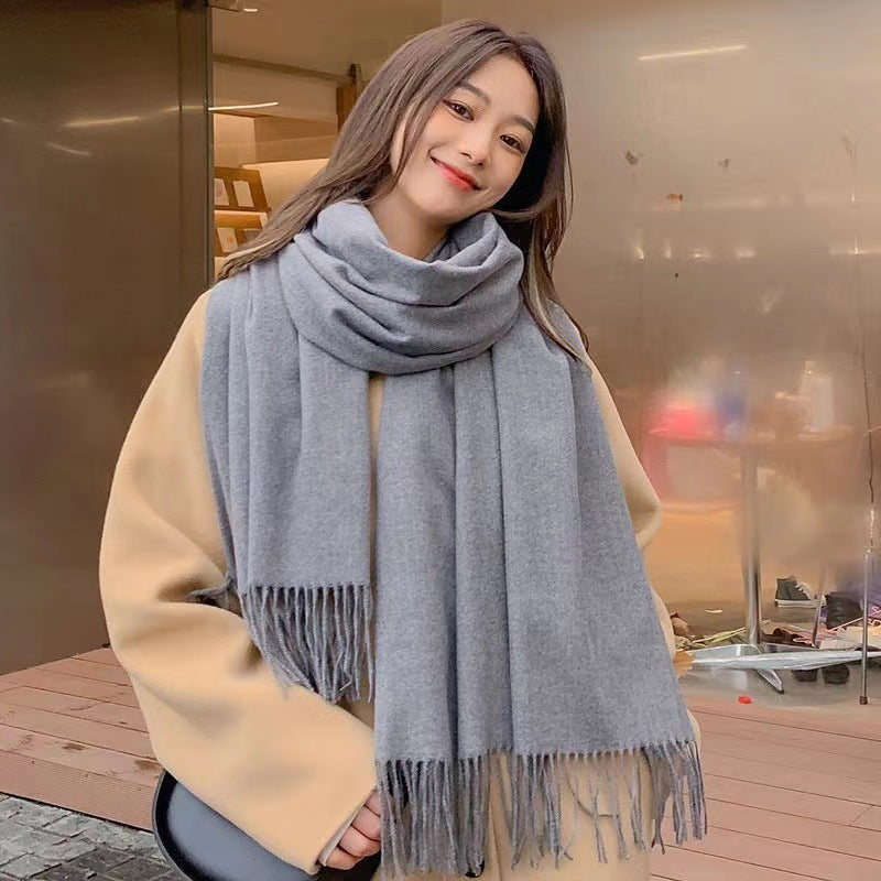 Women's Autumn And Winter Tassel Cashmere Scarf