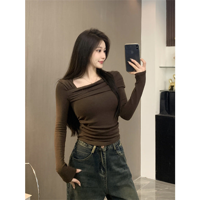 Pure Hot Girl De Long-sleeved Bottoming Shirt