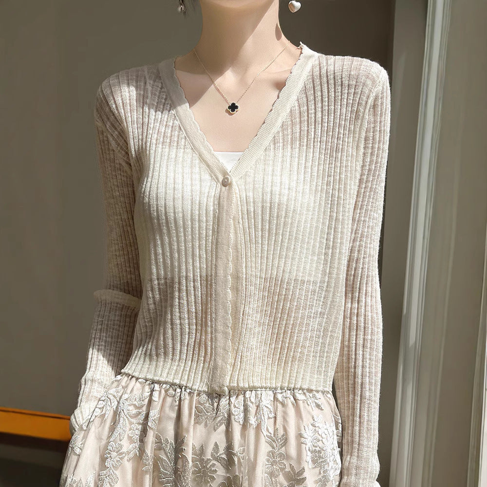 Women's Thin Coat Summer With Suspenders Outerwear Cover-up