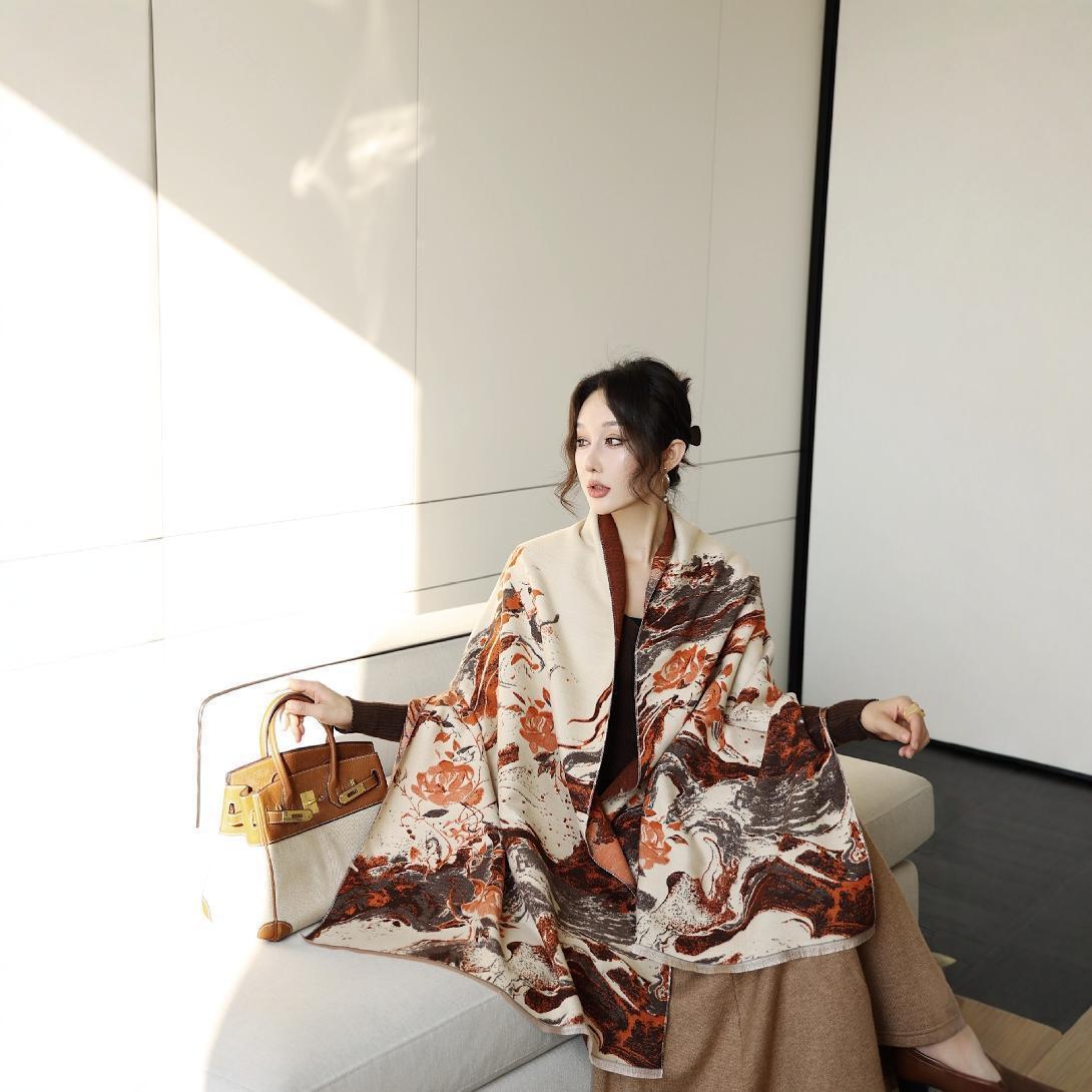 Autumn And Winter High Sense Office Shawl Dual-use Korean Style