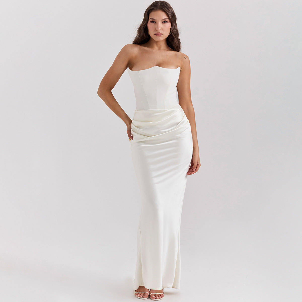 Slim Bandeau Evening Dress