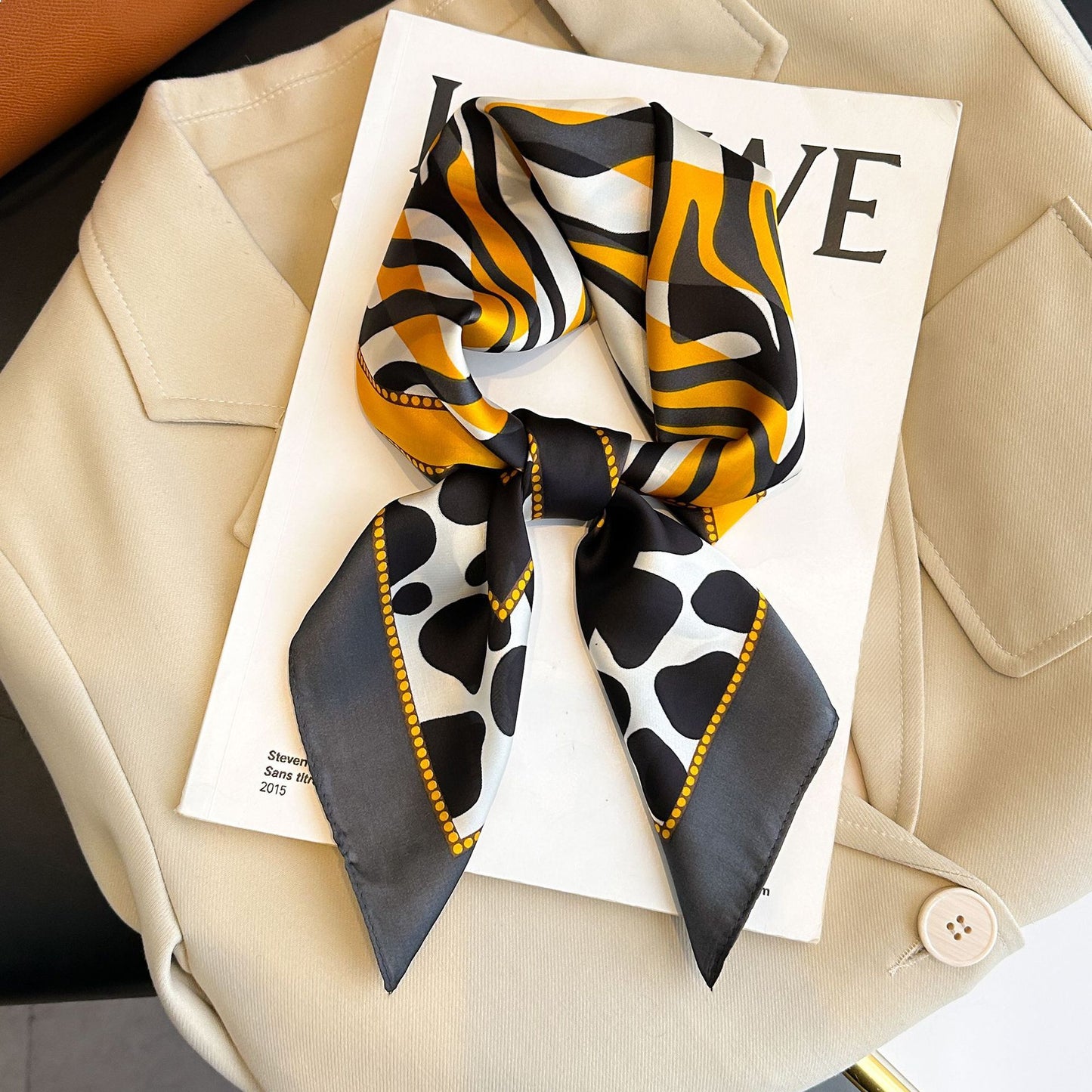 Satin Women's Thin Small Square Towel