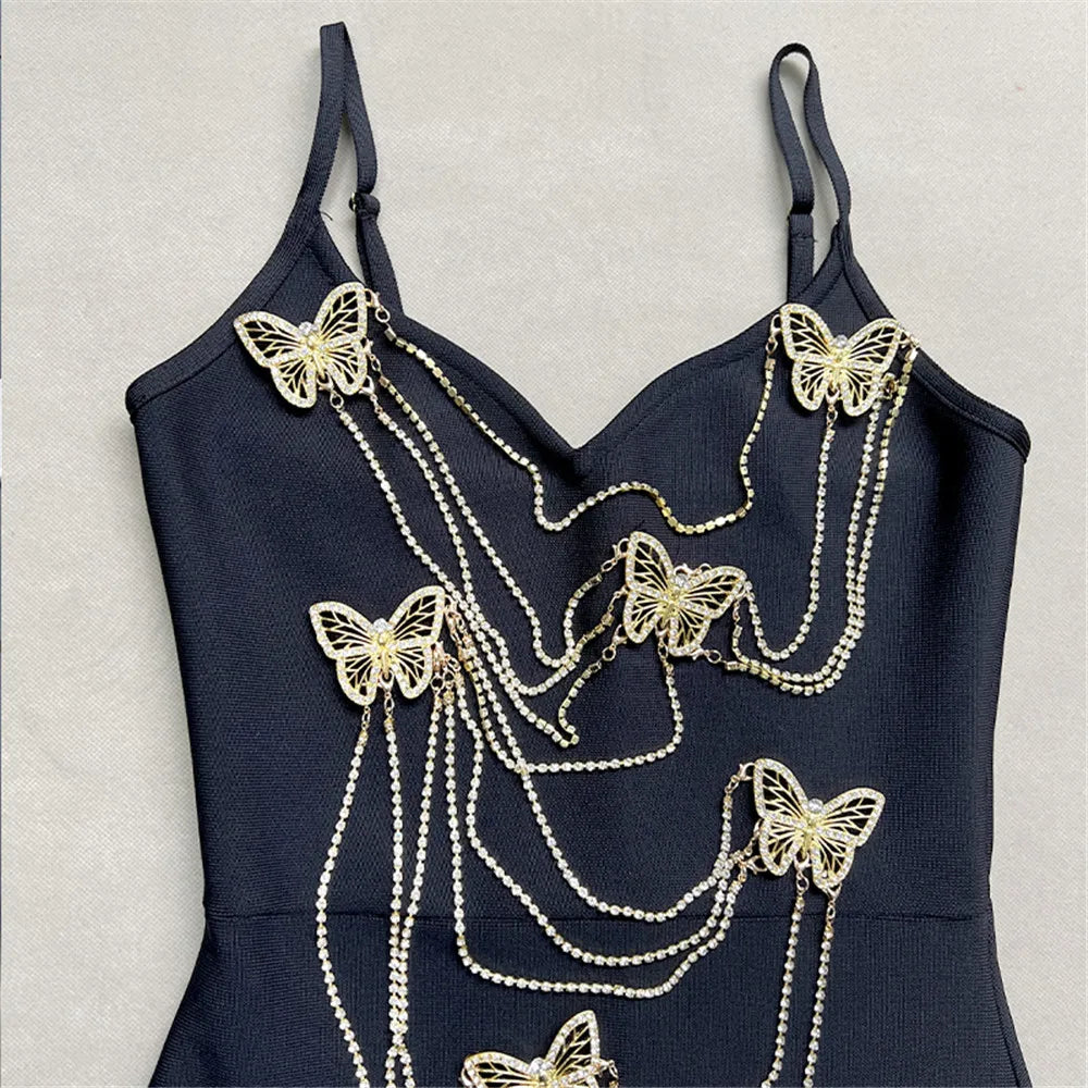 Elegant Butterfly Evening Dress