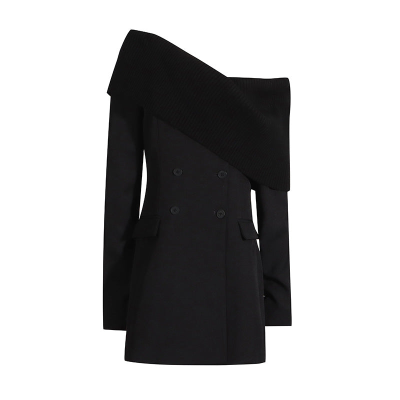 Modern Off-Shoulder Knitted Dress