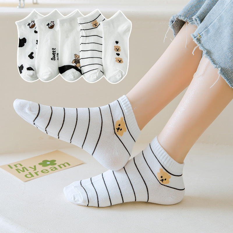 Women's Autumn And Winter Style Low-top Spring And Autumn Socks