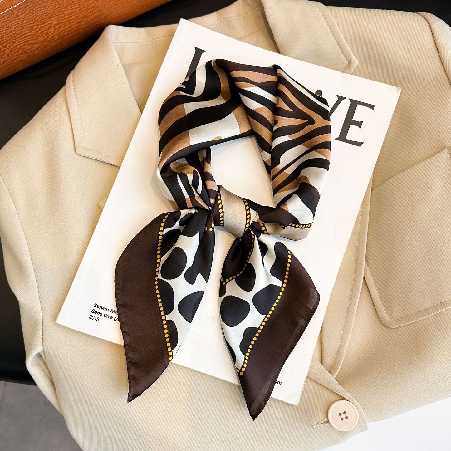 Satin Women's Thin Small Square Towel