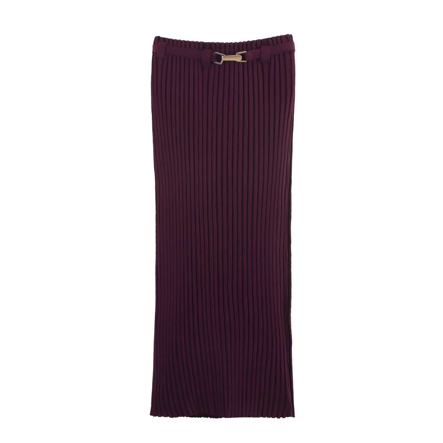 Fashion ribbed knitted halter neck top+long skirt set for women