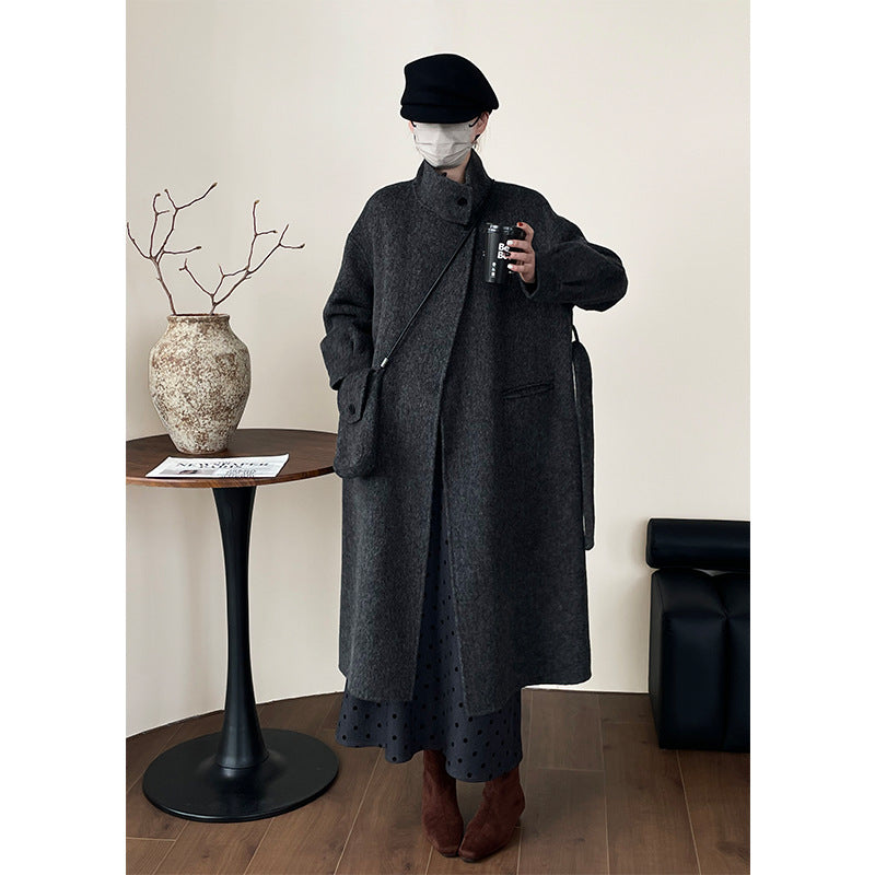 Winter Luxe Double-Sided Wool Coat with Belt