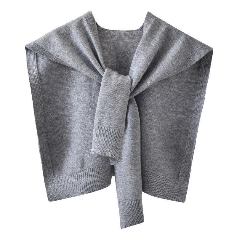 Core-spun Yarn Knitted Shawl Spring Autumn Outerwear Waistcoat