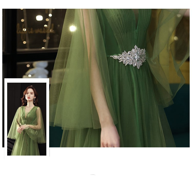Luxury Green Evening Gown