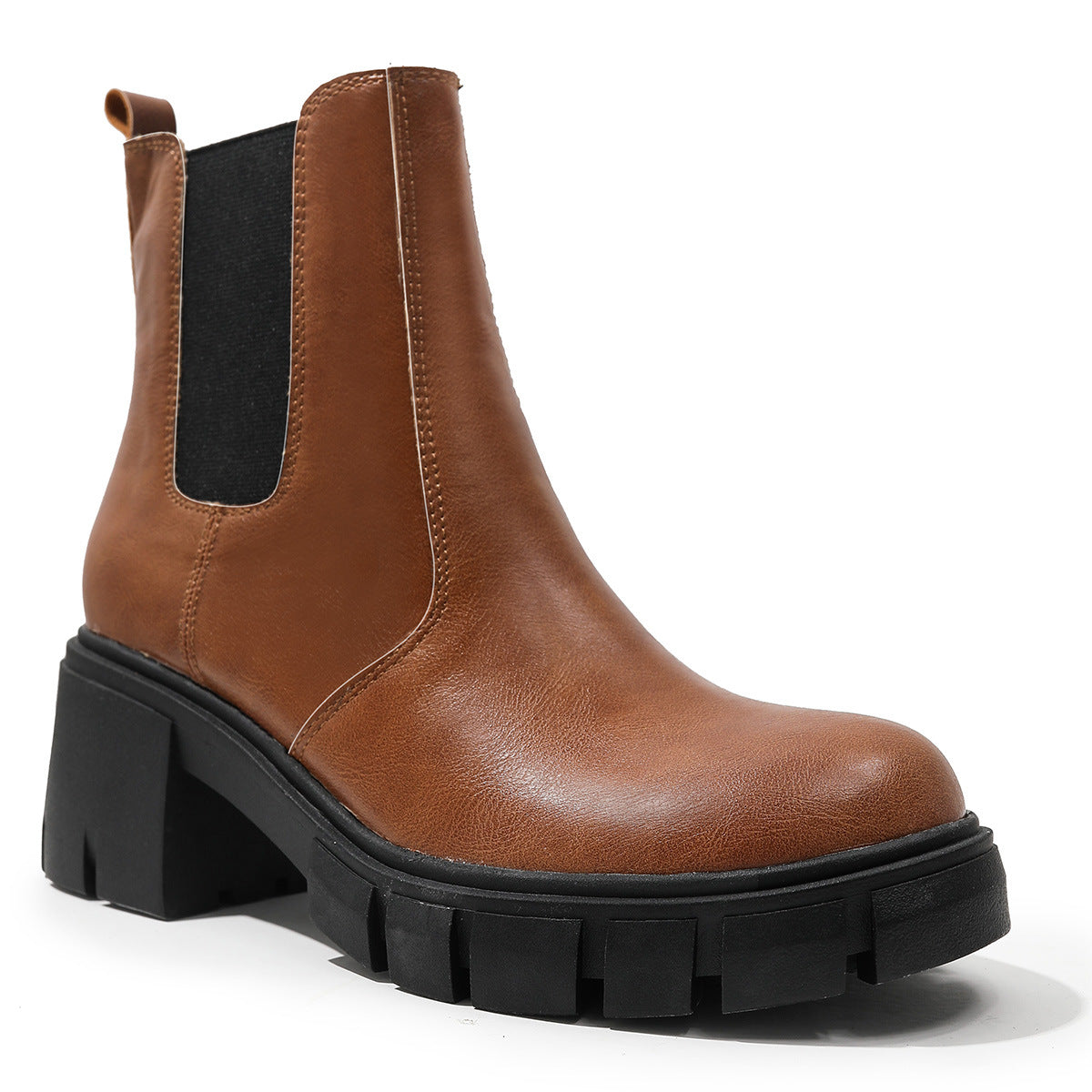 Thick Medium Heel Short Martin Style Shoes