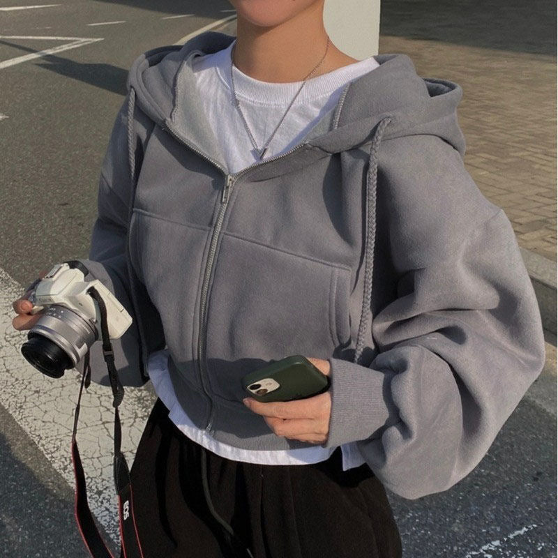 Autumn And Winter Loose Fashion Solid Color Lazy Tops