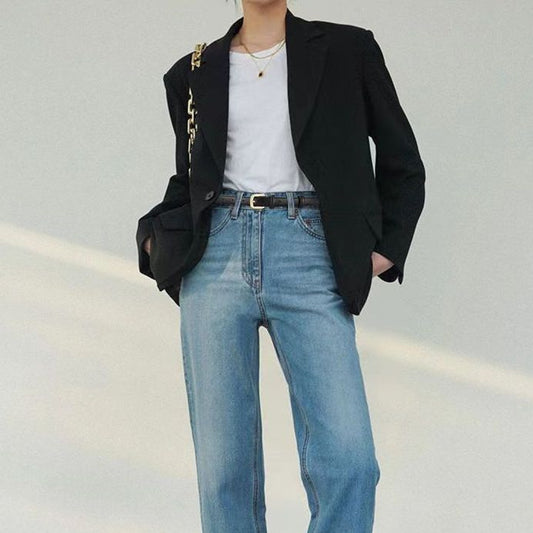 Women's Fashionable All-match Summer And Autumn Jeans Short Skirt Belt