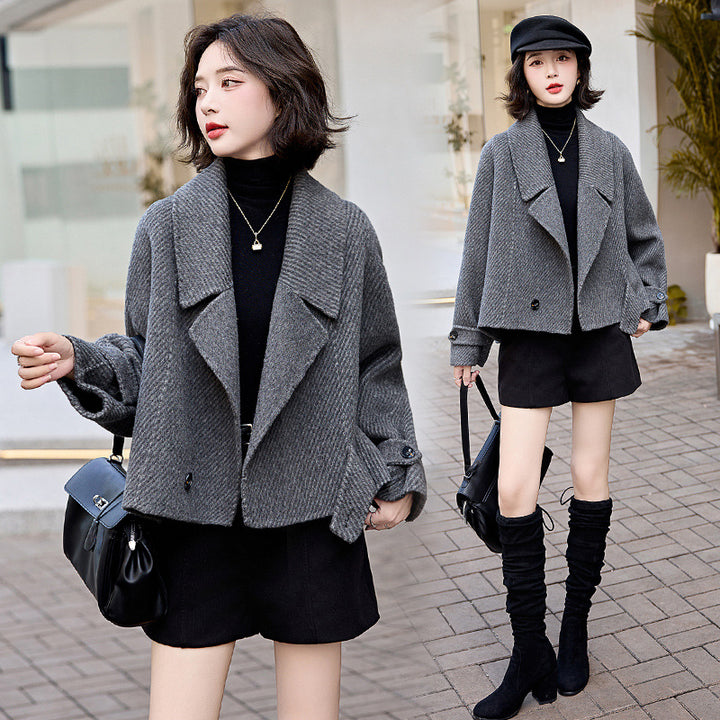 New autumn and winter style versatile double-sided woolen coat