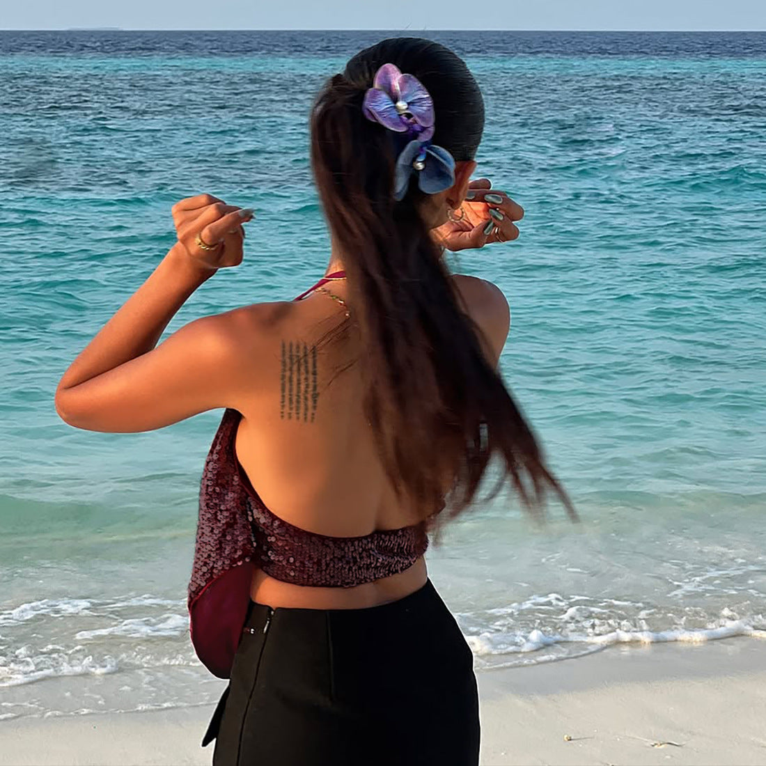 Backless Lace-Up Top