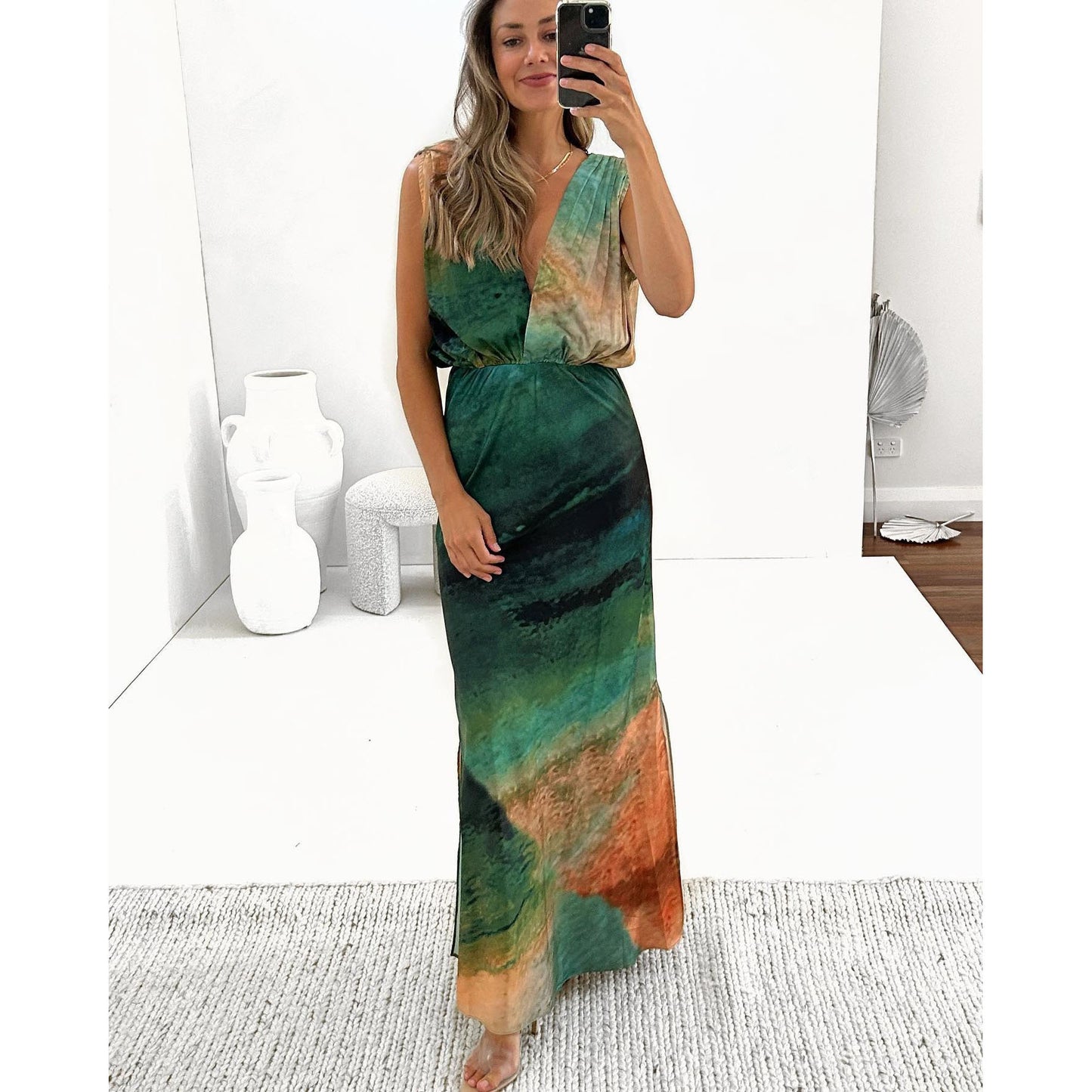 Backless Flowy Vacation Dress