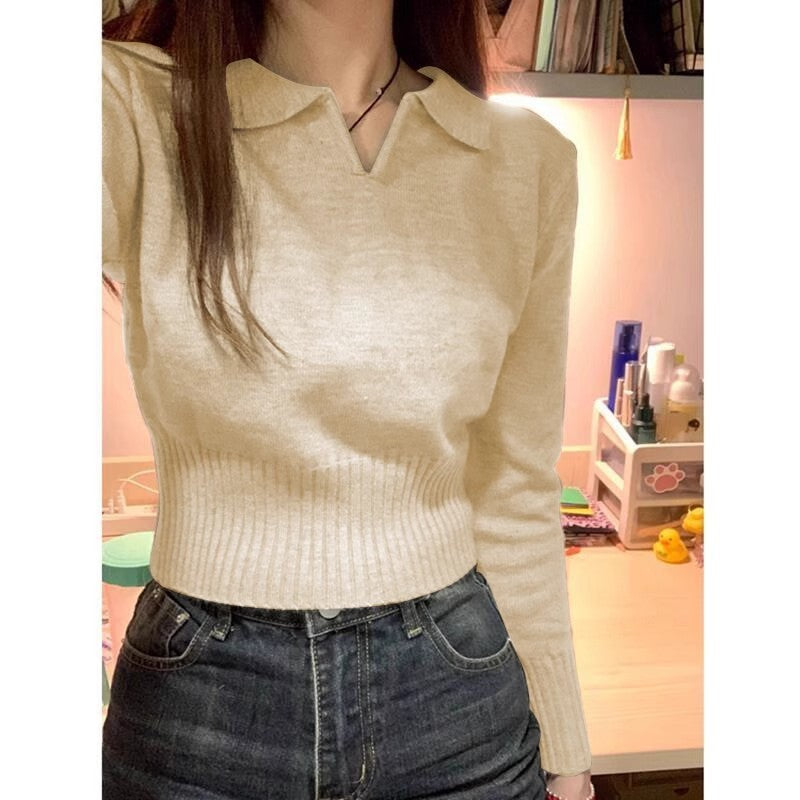 Women's Gentle Milk Bottoming Sweater