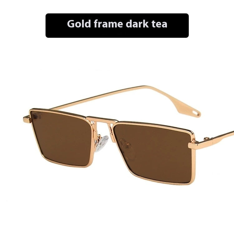 Women's Fashion Metal Frame Sunglasses Small Frame