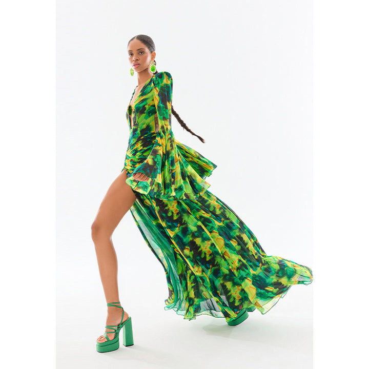 Fresh Green Styled Summer Dress