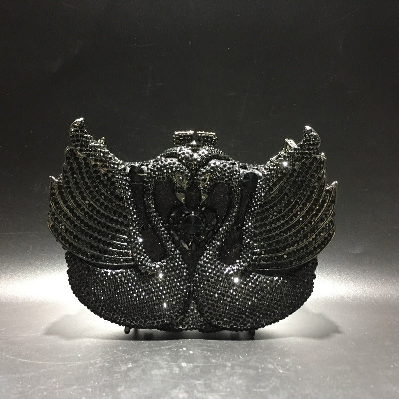 Swan Studded Diamond Dinner Bag