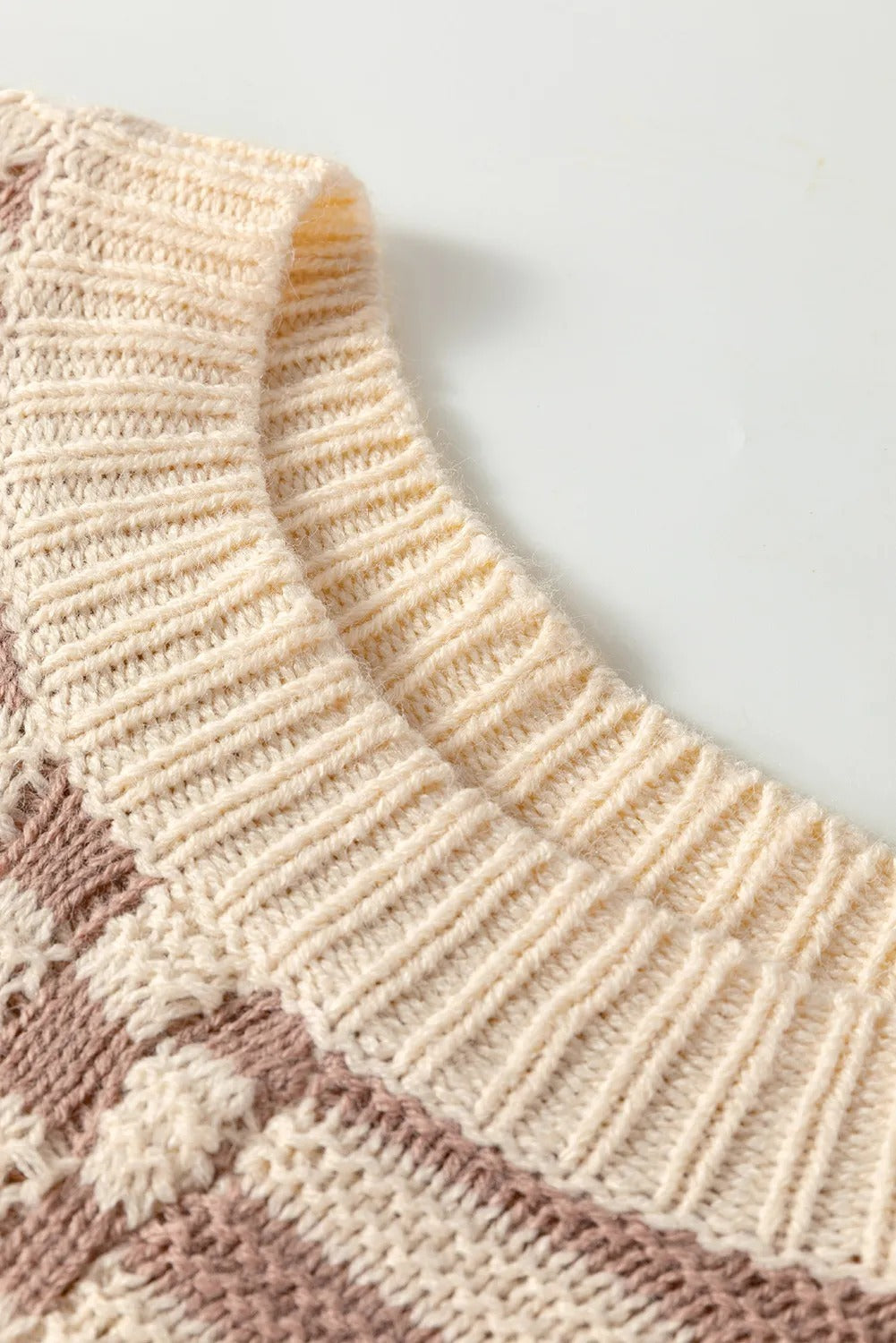 Khaki shoulder balloon sleeve sweater