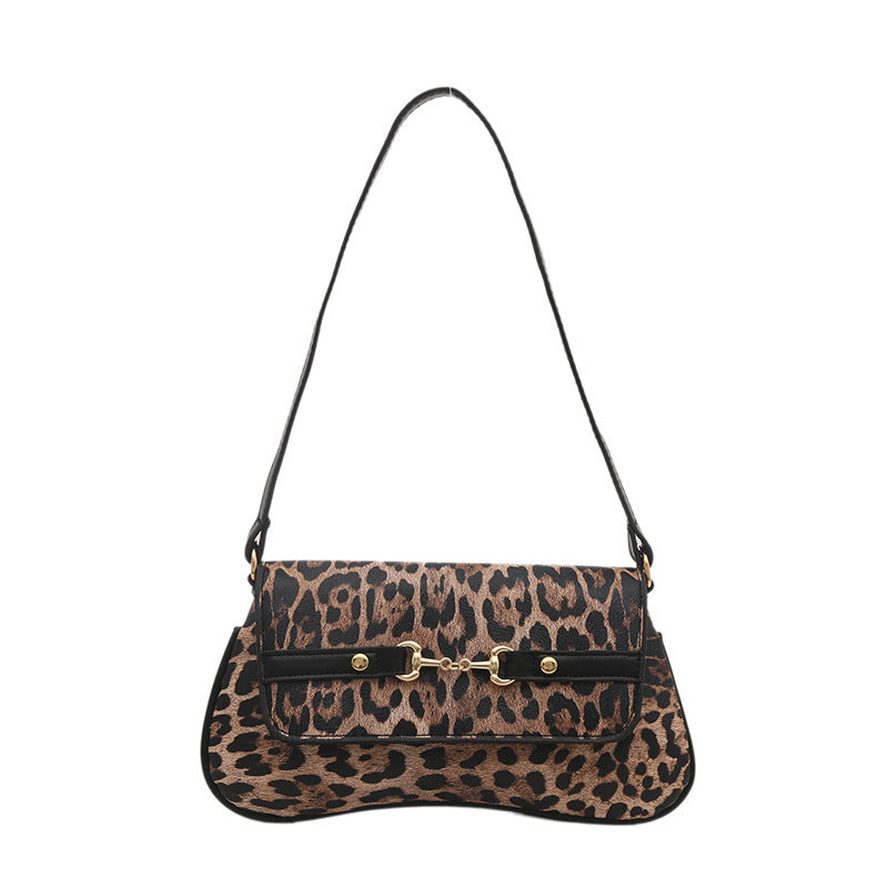 Fashion Leopard Print Handbag Women's Light Luxury Shoulder
