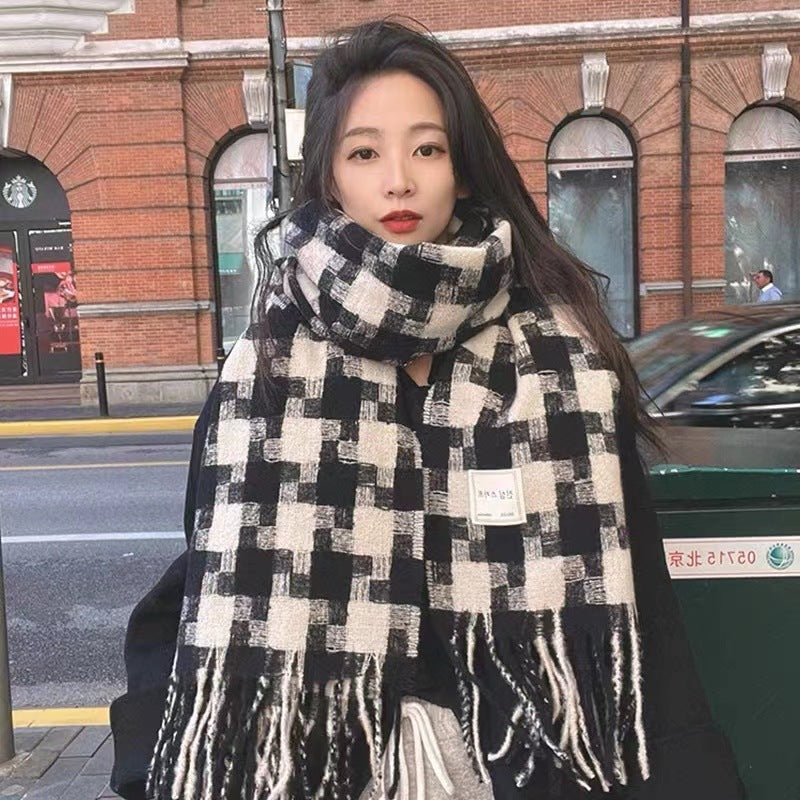 Fashionable All-match Plaid New Scarf For Women