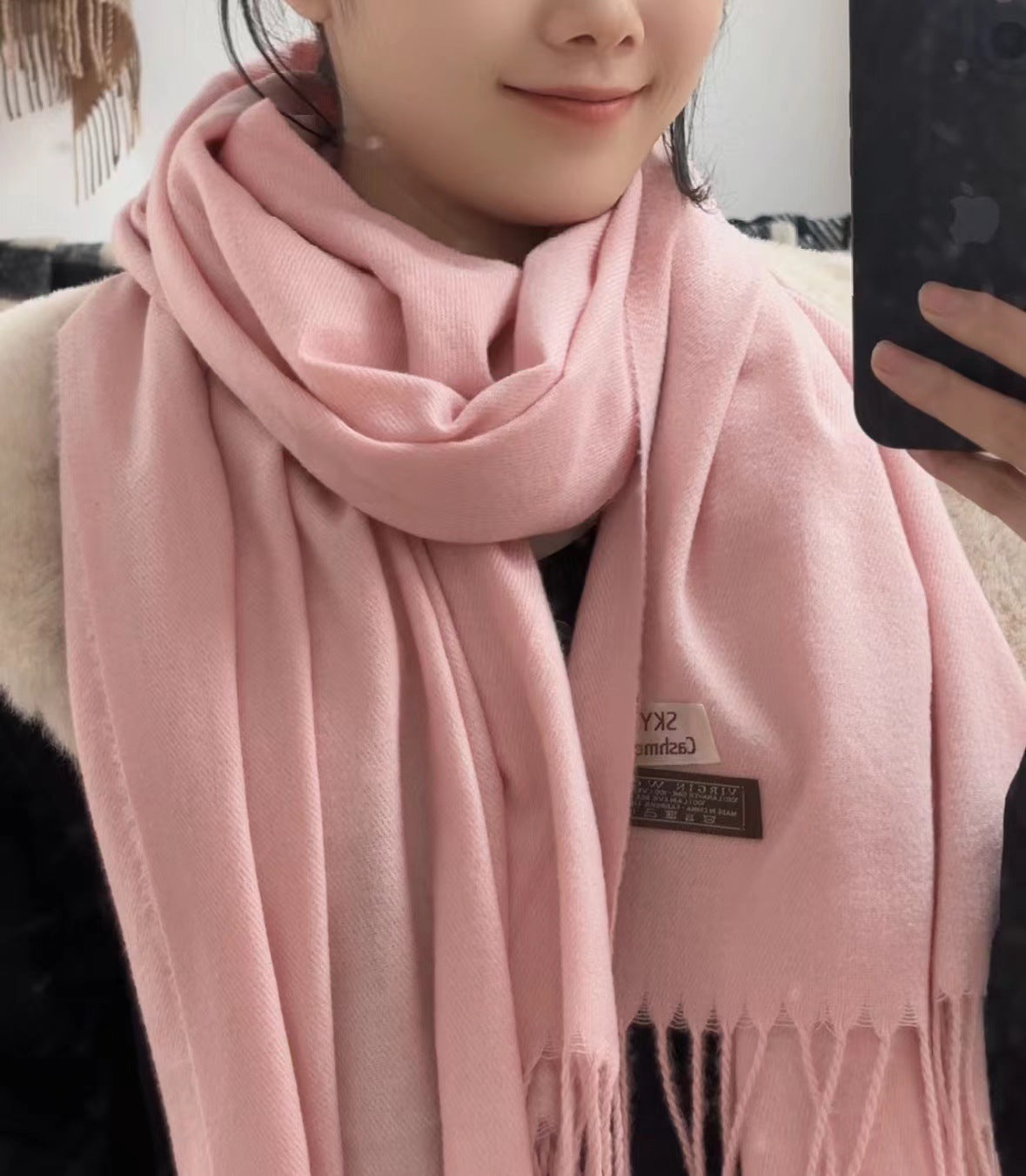 Women's Autumn And Winter Tassel Cashmere Scarf