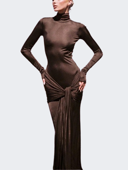 Elegant Turtleneck Bandage Bodycon Dress