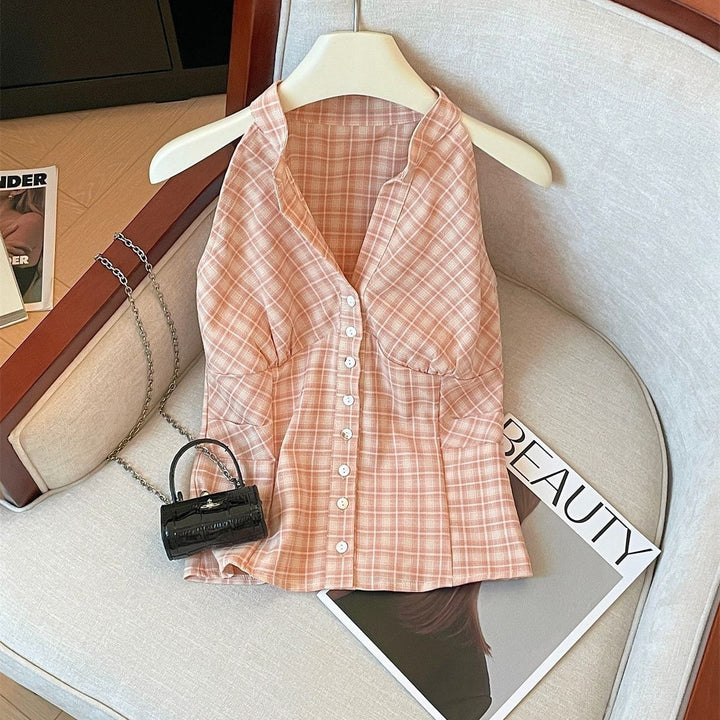Sweet V-neck Tube Top Beautiful Shirt