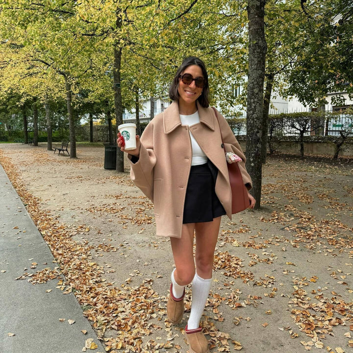 Everyday Luxe Khaki Lapel Jacket