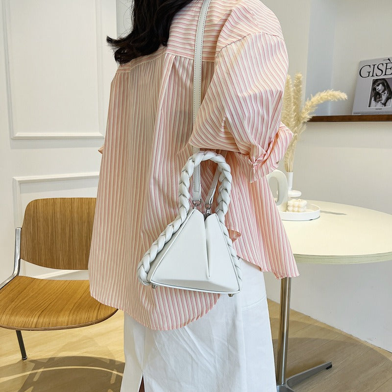 Geometric Twisted Handle Bag