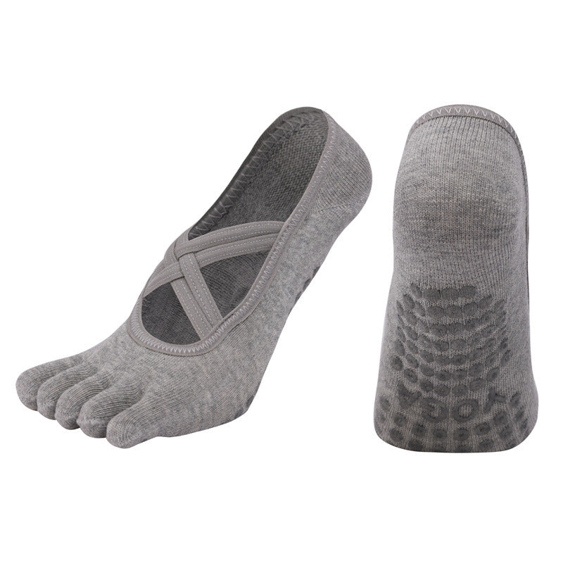 Cross-border Women's Non-slip Five-finger Yoga Socks Live Broadcast Body Dance Aerobics Pilates Fitness Sports Socks