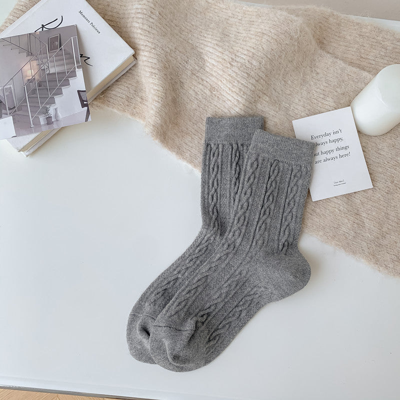 Women's Socks Japanese Style Knitting Twist