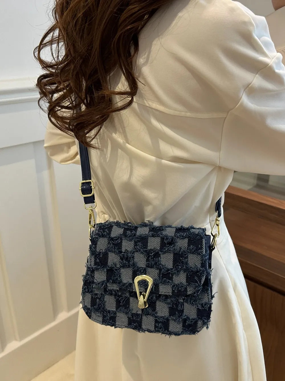Checkered Crossbody Bag