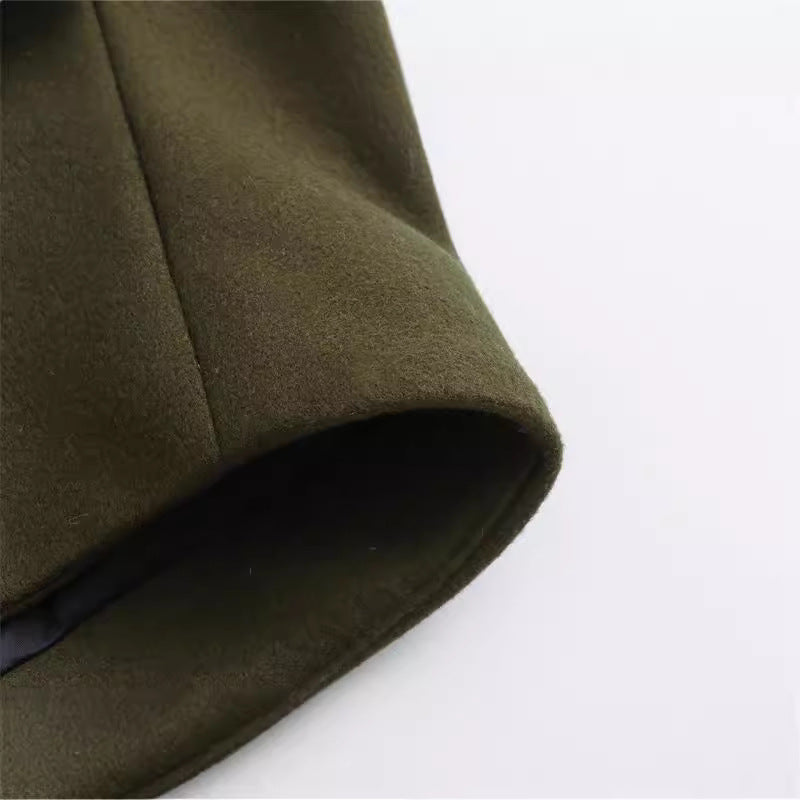 Everyday Luxe Khaki Lapel Jacket