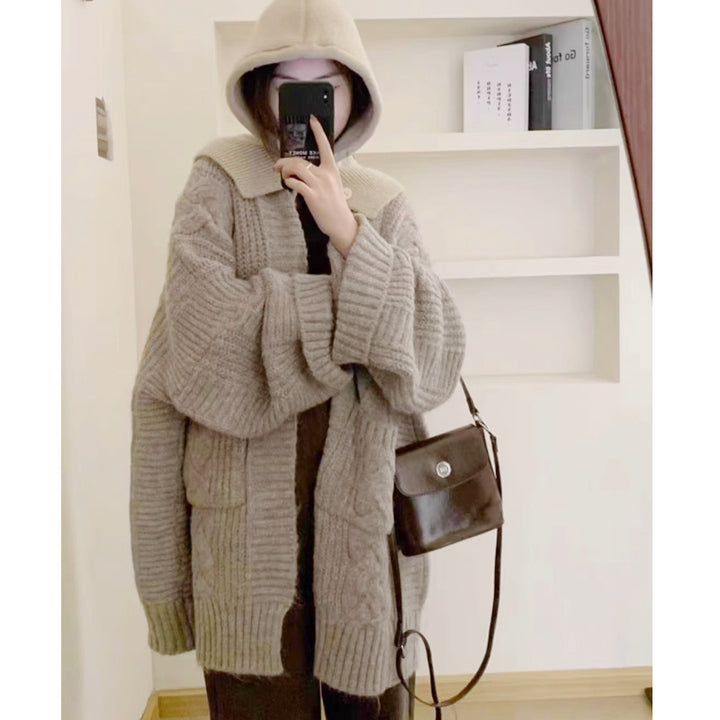 Loose Sweater Cardigan Coat For Women