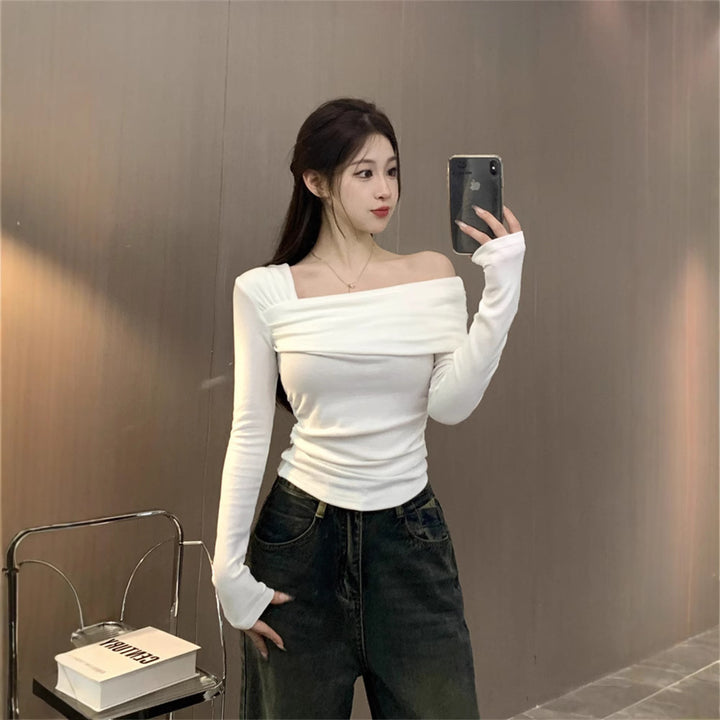 Pure Hot Girl De Long-sleeved Bottoming Shirt
