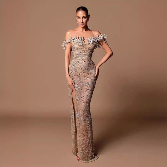 One-Shoulder Strapless Dress